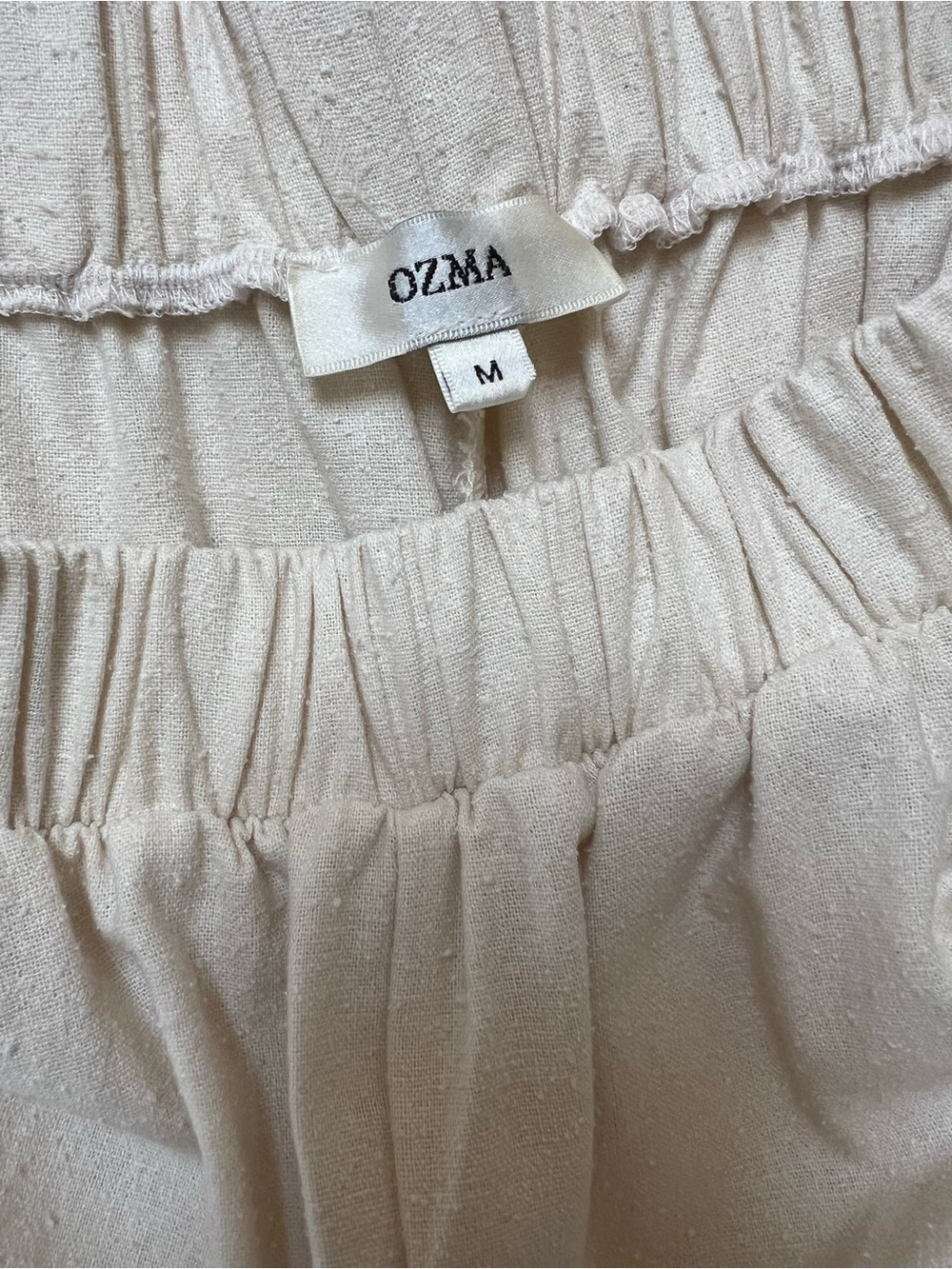 OZMA California Crop Wide Leg Regen Silk Noil Trousers - Picture 4 of 5